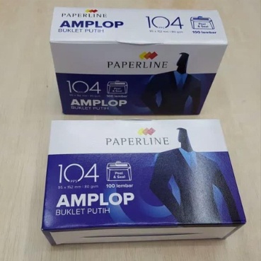 

100 biji Amplop Paperline 104 PPS Polos/Envelope/Surat Putih/PPL Plain