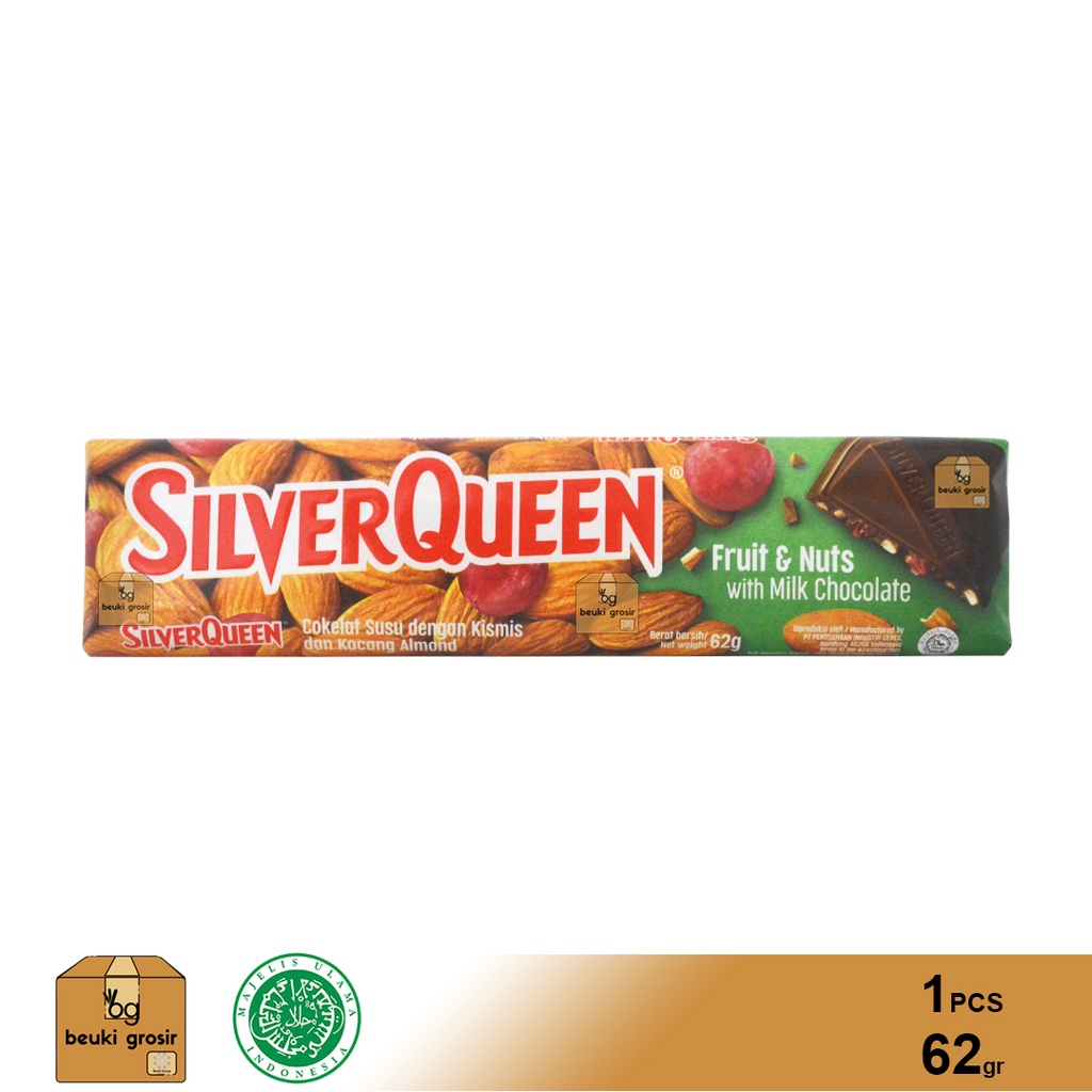 

Silver Queen Fruit & Nut Coklat Kacang Dan Kismis Harga Grosir Lebih Murah - 62gr