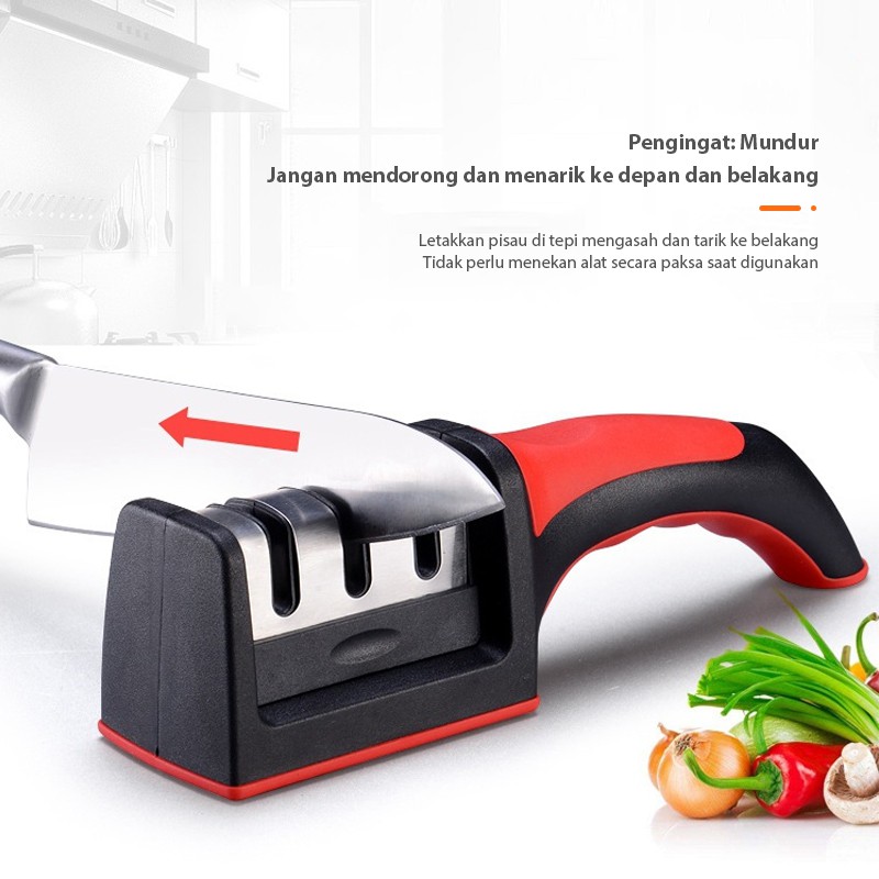 Alat Asahan Pengasah Pisau Profesional Tajam Dalam 5 detik/Knife Sharpener with handle