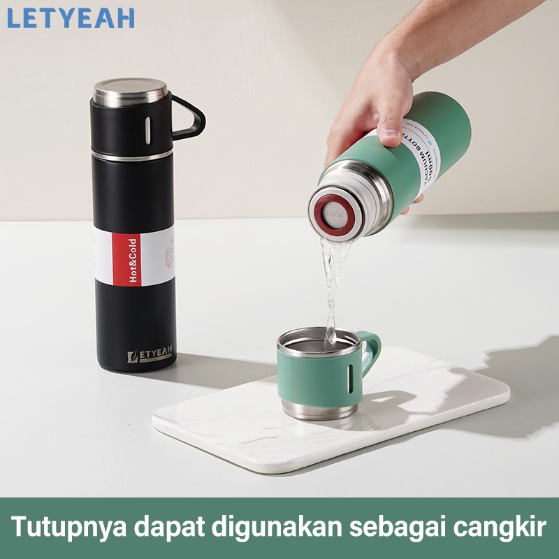 letyeah 500ml Termos air panas /dingin portable / botol minum vacuum flask stainless