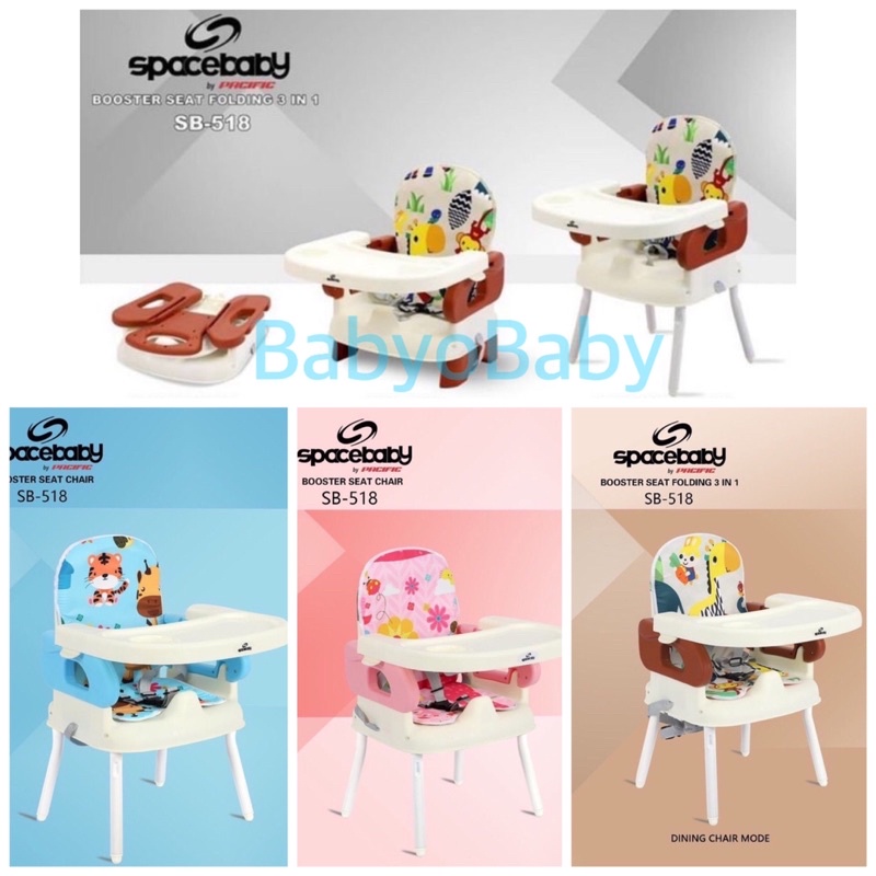 Kursi Meja Makan Bayi Spacebaby SB 518 Booster seat Persiapan MPASI/Baby Chair Space Baby/Kursi Makan Bayi