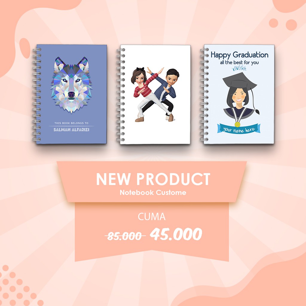 

Notebook Custom A6 / Notes / Agenda / Binder / Catatan / Buku/ Journal