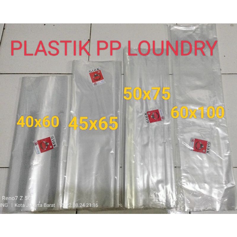 kantong plastik besar bening PP LOUNDRY Uk 30x45 35x50 40x60 45x65 50x75 60x100