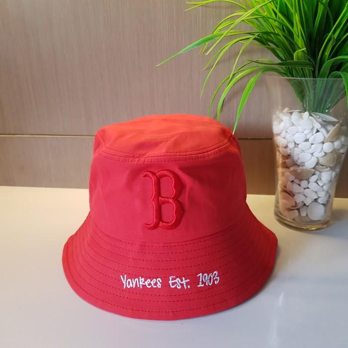 Bucket Hat Topi Bucket Hat New York Yankees Monochrome Import