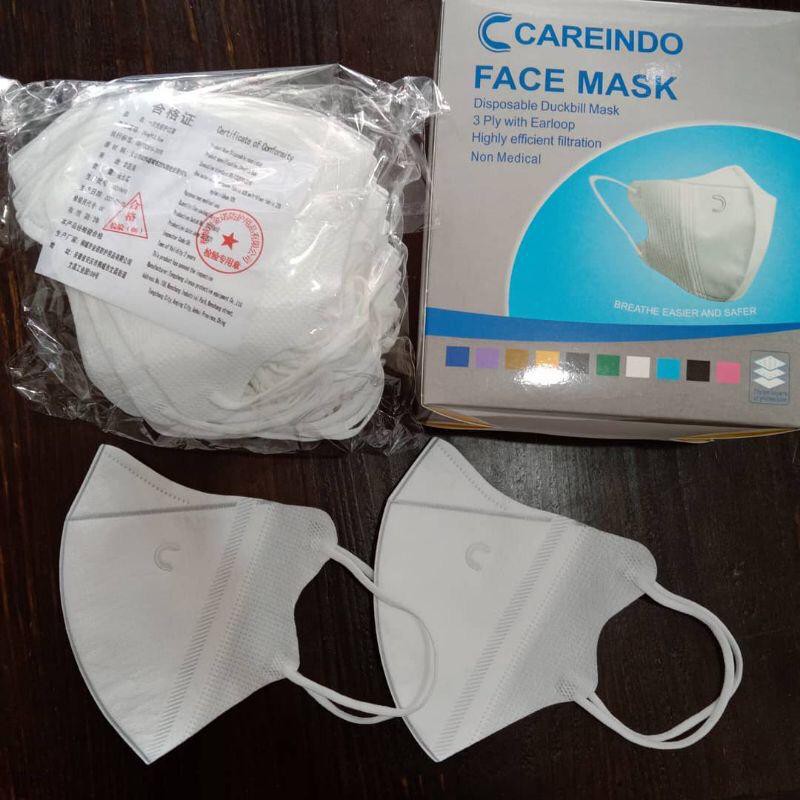 [Jualsemua18]CAREINDO FACEMASK DUCKBILL GARIS MIRIP SENSI ISI 50 PC