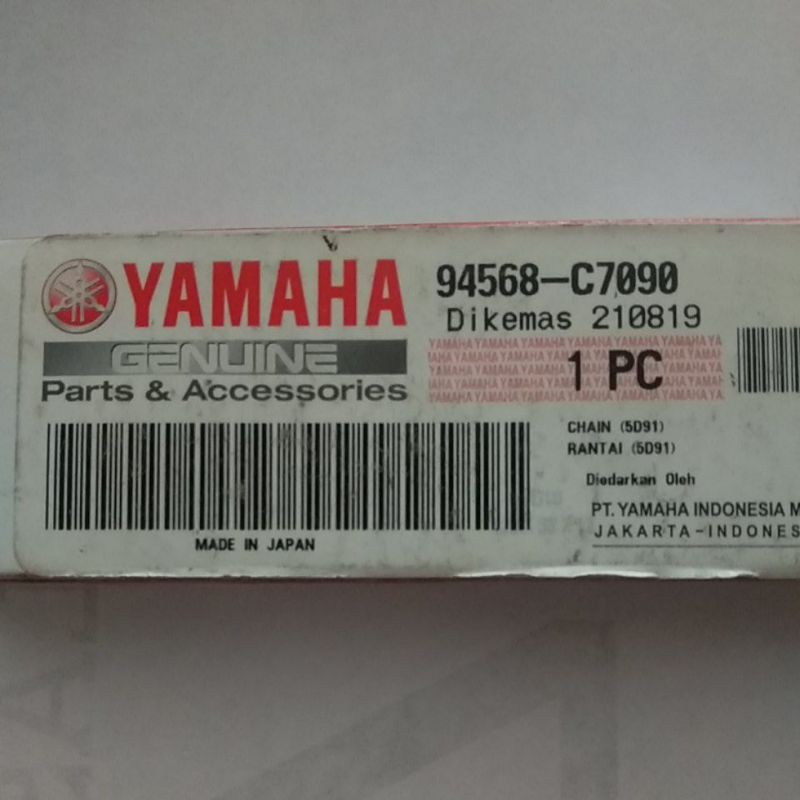 Rantai Mesin Rantai Kamrat Vega ZR 94568 C7090 ori