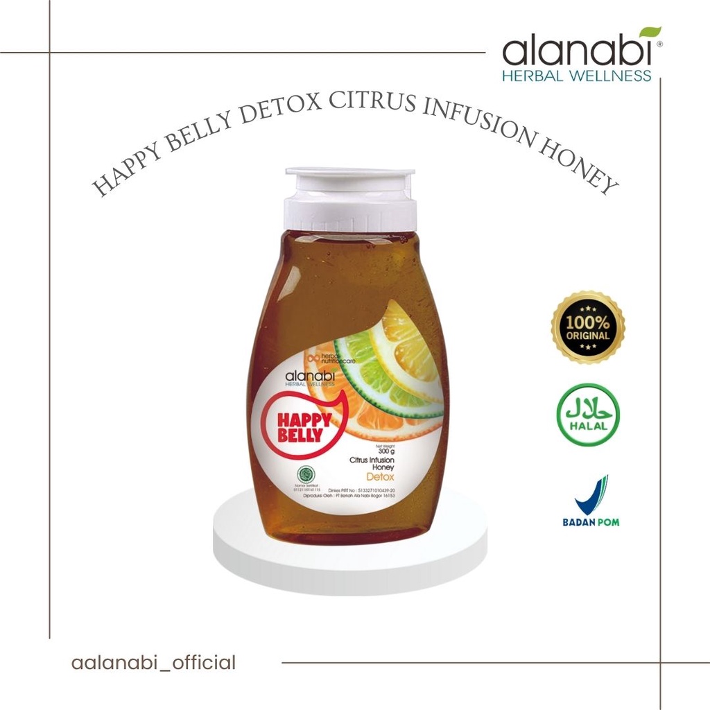 

[ALANABI] Happy Belly Detox Citrus Infusion Honey 300gram / Madu Herbal Alanabi