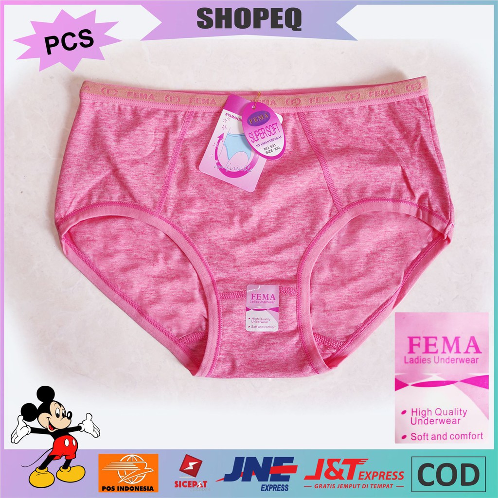 Undies / Celana dalam wanita / CD WANITA UNDERWARE MERK FEMA SIZE L XL 3L