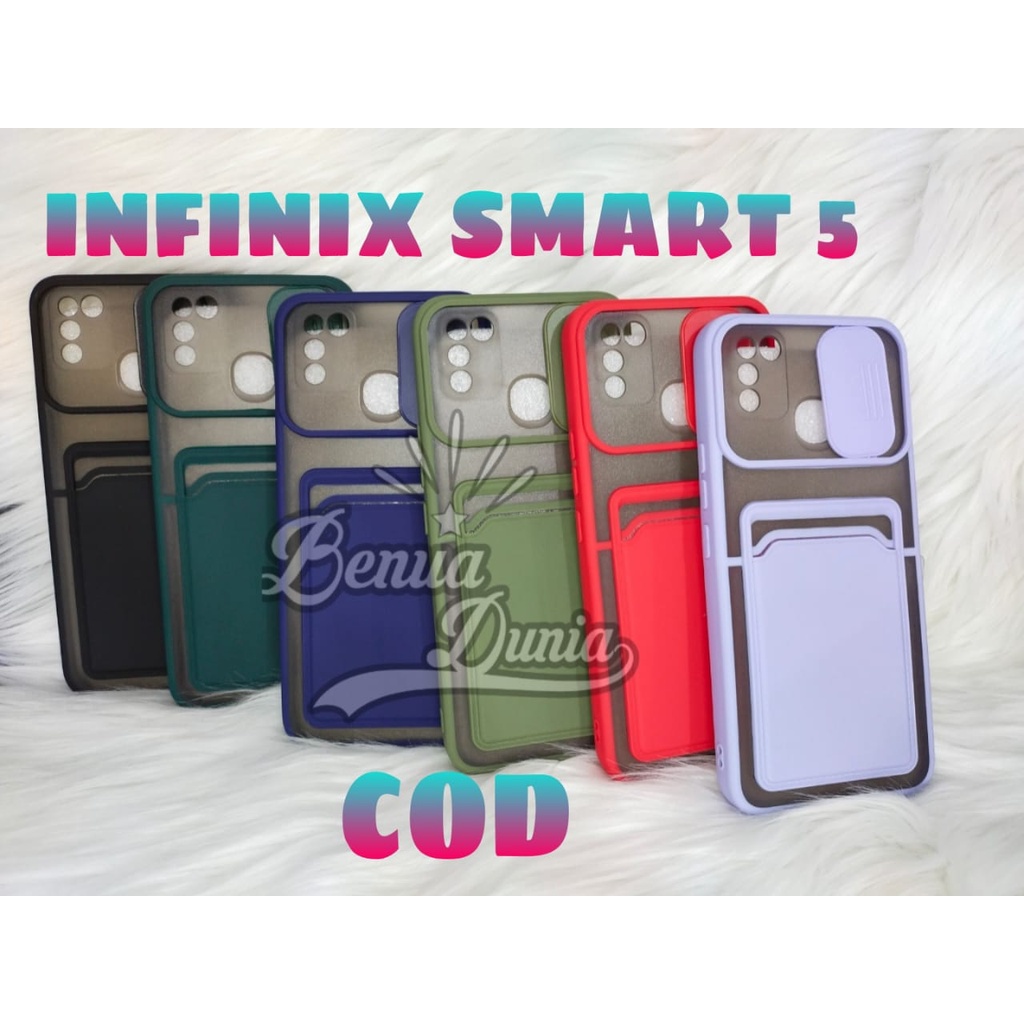 INFINIX SMART 5 -CASE SLEDING PLUS SLOT CARD PELINDUNG KAMERA INFINIX SMART 5 - BD