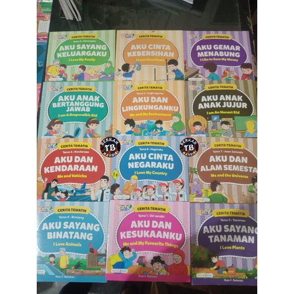 buku paket cerita tematik isi 12 pcs (20×20cm)