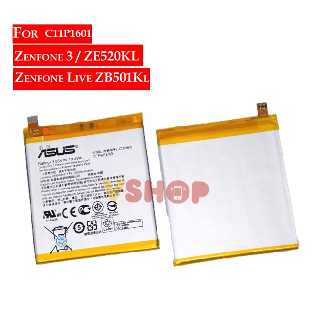 BATERAI BATRE ASUS ZENFONE 3 ZE520KL - ZENFONE LIVE ZB501KL C11P1601 BATTERY