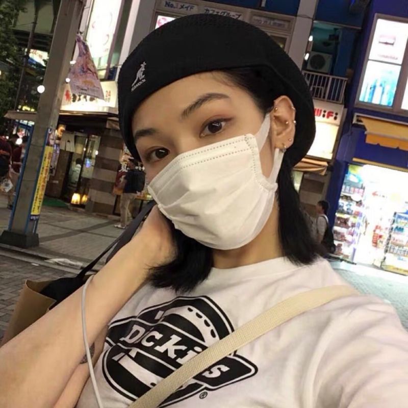 HWLB MASKER 3PLY EARLOOP biru TALI PAINLESS GEPENG LEBAR isi 25 per pack