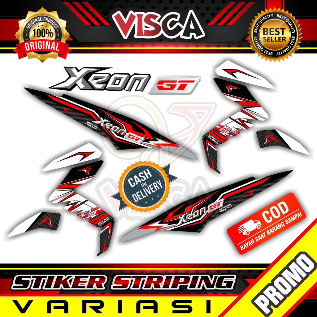 Striping Xeon Gt 125 - Stiker Sticker Striping Variasi Lis Yamaha Xeon Gt 125 - Striping Hologram Xe