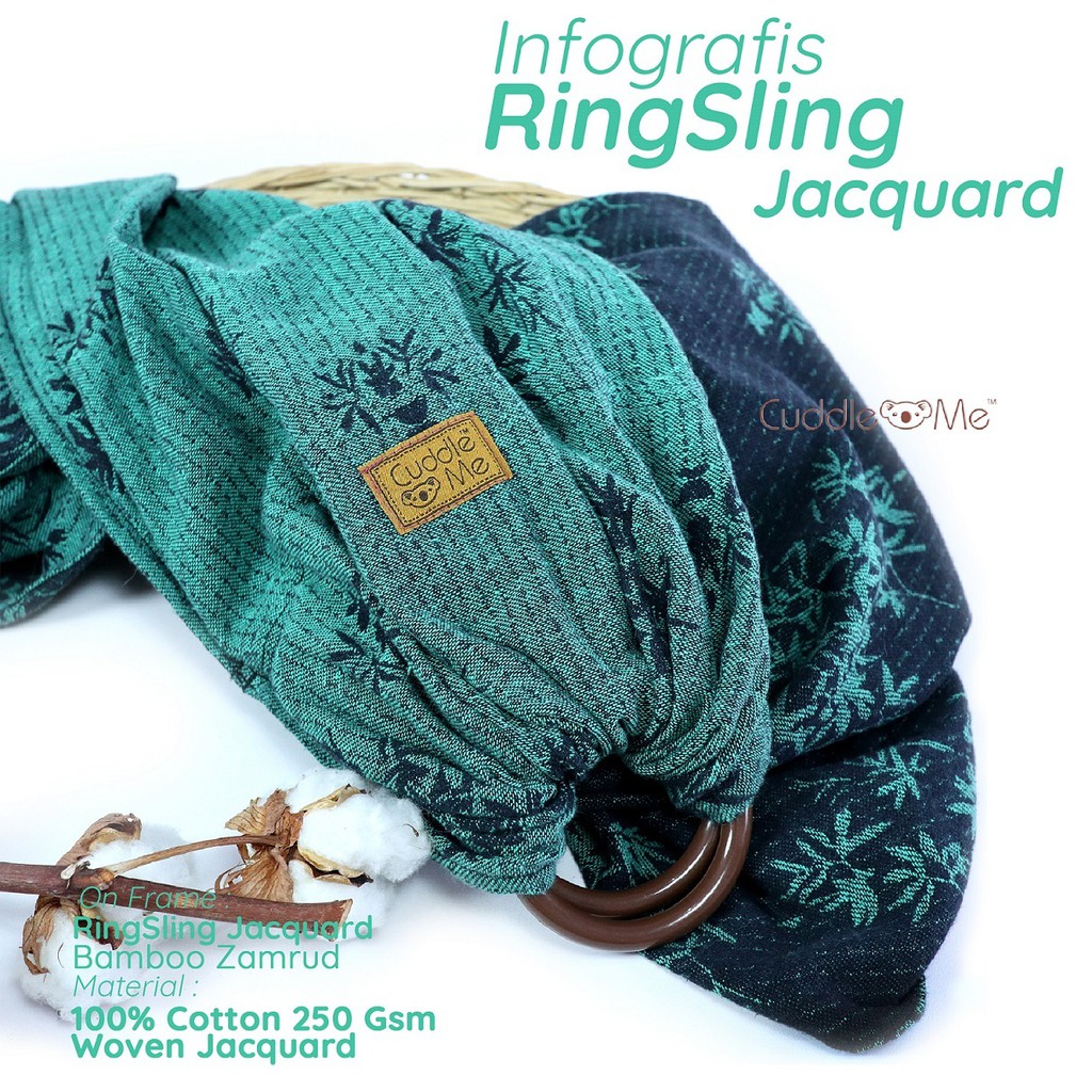 ( BISA COD ) (FREE SABUN HAGMI+MASKER) Gendongan Ring Sling Tenun Jacquard Cuddle Me