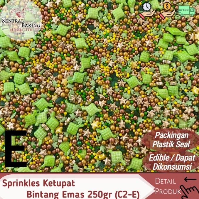 

cusss order] Sprinkel Ketupat Bintang Emas 250gr (C2-E)/ Springkel Kue Lebaran Gold