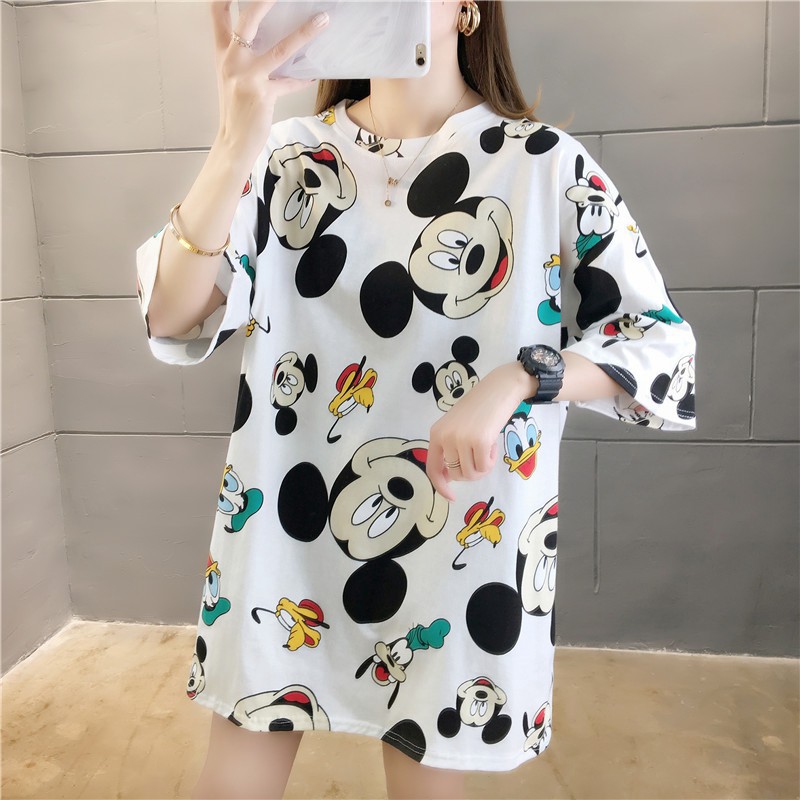 ❤Oversize Tee Tshirt Motif Mickey | Kaos JUMBO T-SHIRT TEE Model Longgar Untuk Wanita