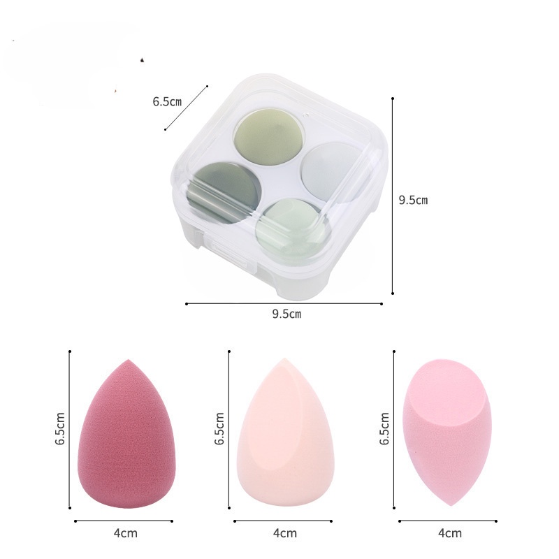 Spons Make Up 4Pcs Beauty Blender Sponge Telur Kosmetik Free Box TMW06