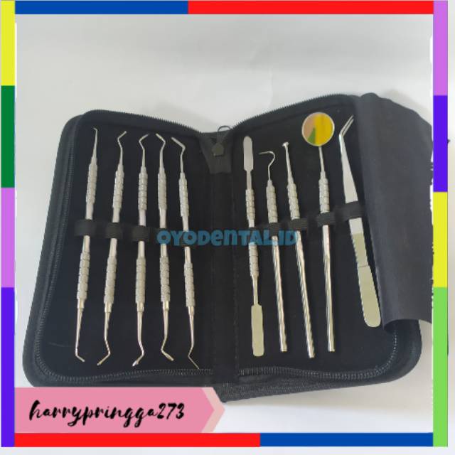 ((BISA COD)) Dental instrument instrumen kit / diagnostic set / instrument dasar / student kit schez