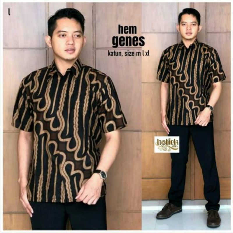 Maura Couple - Sania Ruffle Batik Couple Ori Ndoro Jowi DNT Garansi Termurah Shoope-Kemeja ziggy Tali