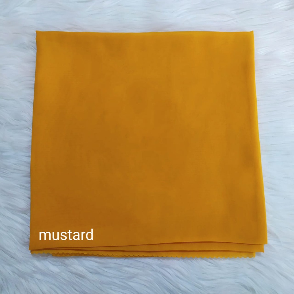 Bella Square Jumbo Syari 130x130 Lasercut / bella syar'i/ segiempat jumbo/ Jilbab LC-Mustard