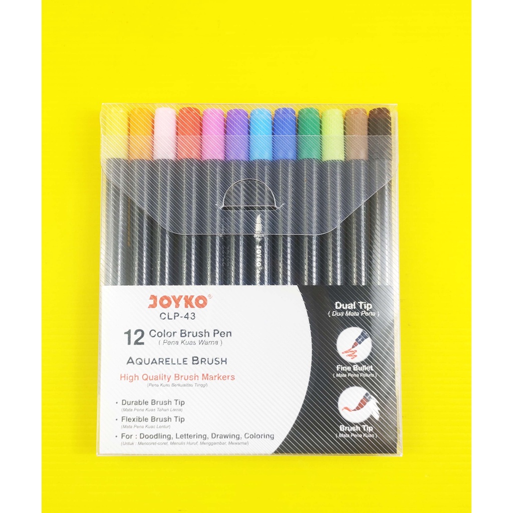 

BRUSH PEN WARNA / COLOR JOYKO CLP - 43 12 WARNA