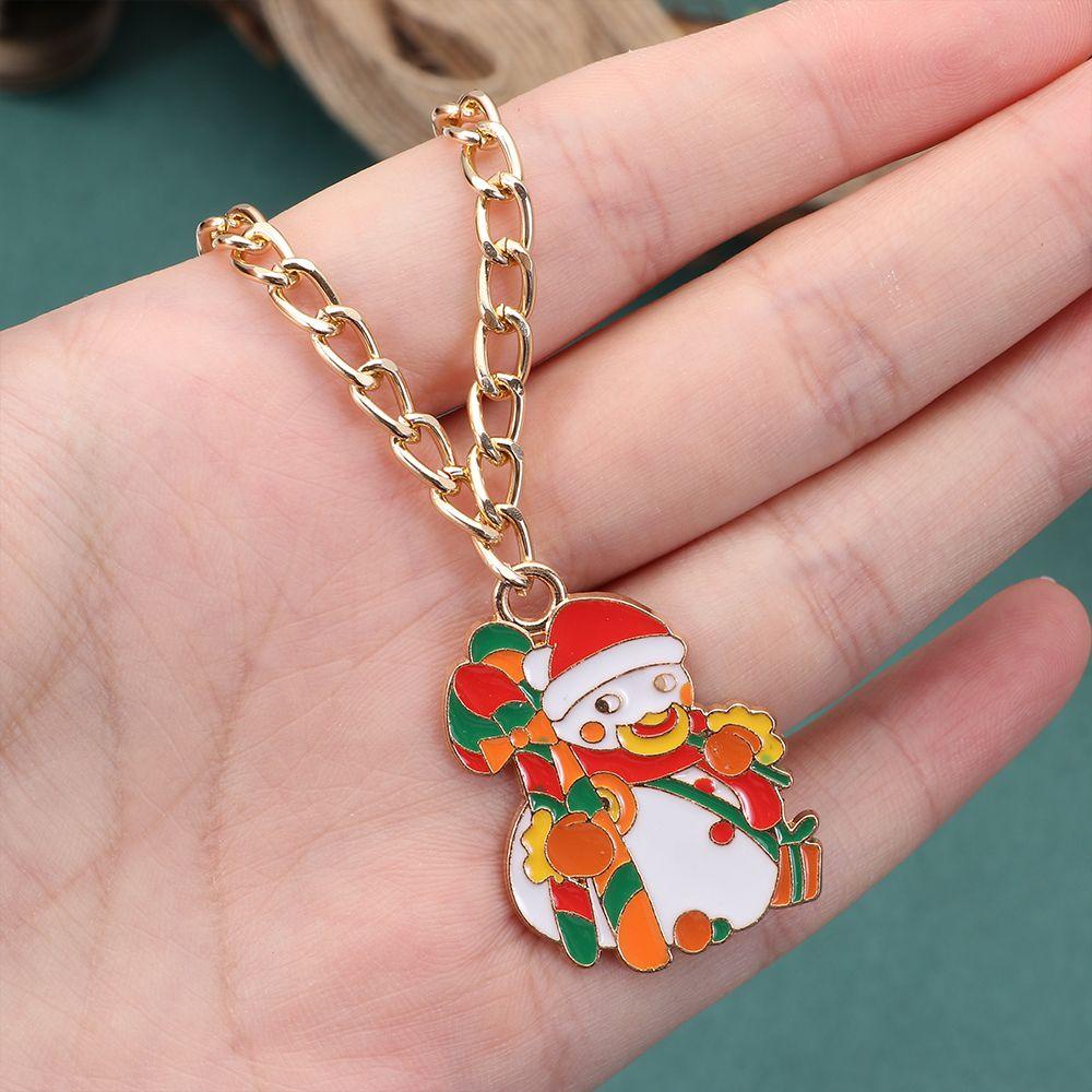 Solighter 10 Pcs Enamel Charms DIY Handmade Kalung Gelang Santa Claus Liontin