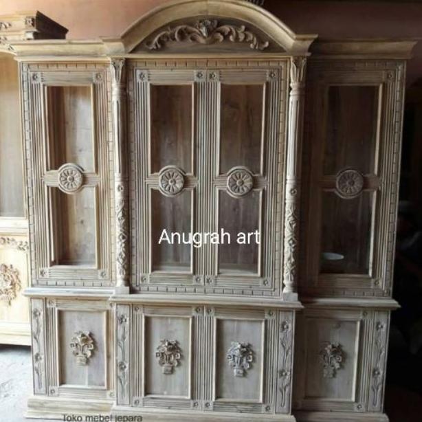 (Ti) - Bufet Salur Jati Bufet Pajangan Bufet Hias Lemari Pajangan