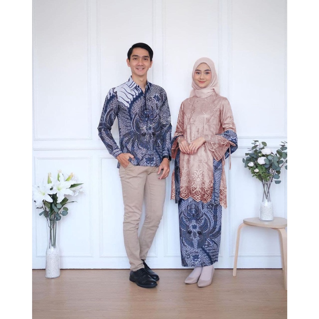 Kebaya Couple Modern Kebaya Tunangan Lamaran Wisuda Maura Couple - Sania Ruffle Batik Couple DEVONDA 2 DNT Garansi Termurah Shopee - WIDBATIK