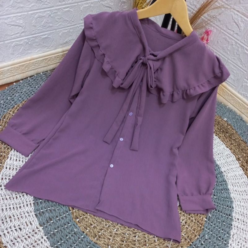 RIRI BLOUSE/BLOUSE CRINKLE AIRFLOW Fashion Wanita Dewasa Masa Kini