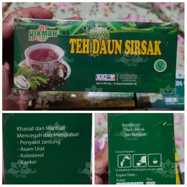 

Teh daun sirsak untuk penyakit jantung, kolesterol dll