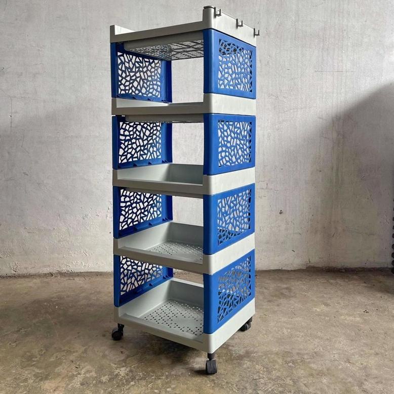 Rak Plastik Susun 5 + Roda