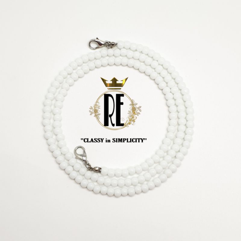 Strap masker pria gemstone / kalung masker batu alam pria / pengait masker pria batu alam / konektor