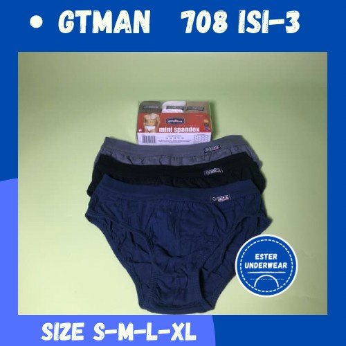 Celana GTMAN Mini Spandex GT 708B Bahan Katun Isi 3 Pcs