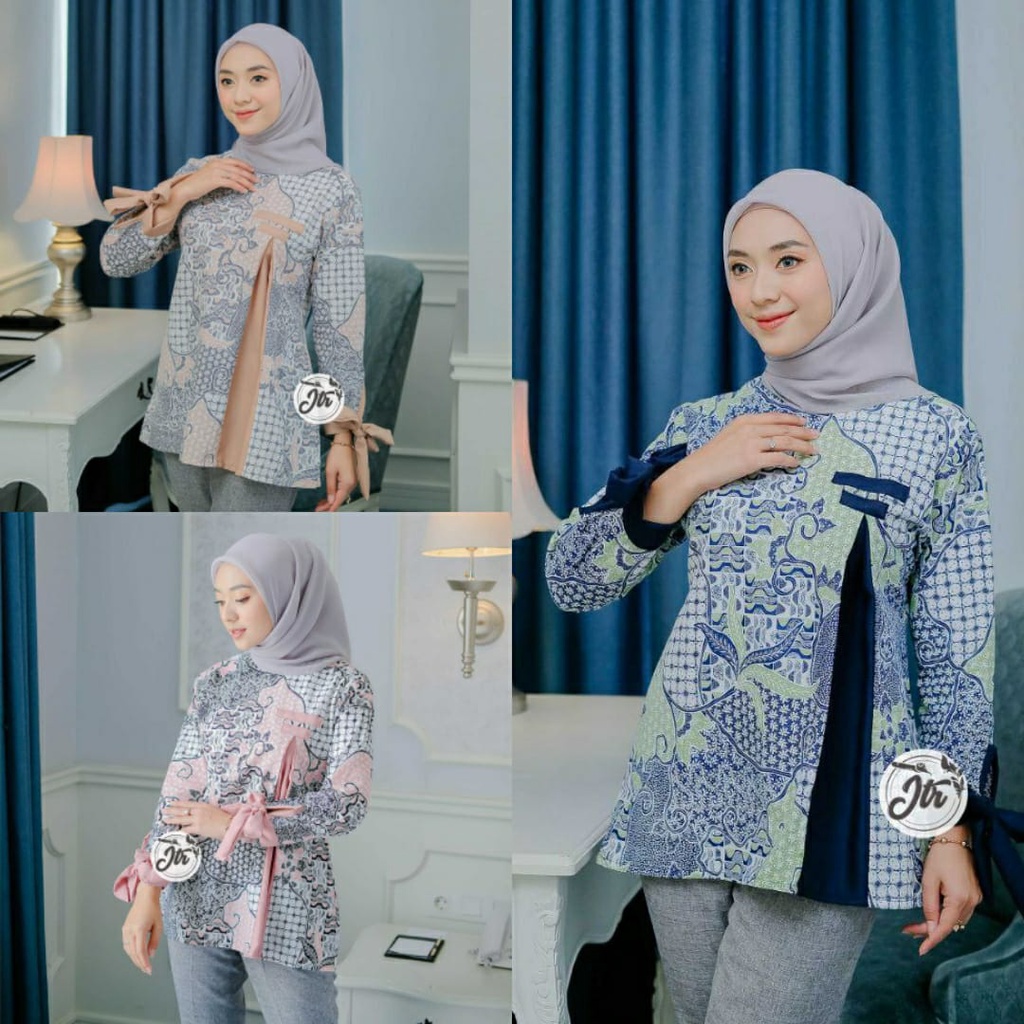 Terlaris SERUT GENES JELITA TUNIC NAVBOR YELBOR WHITBOR CREAMBOR TUNIK BATIK MODERN HRB030 DOLBI DOB