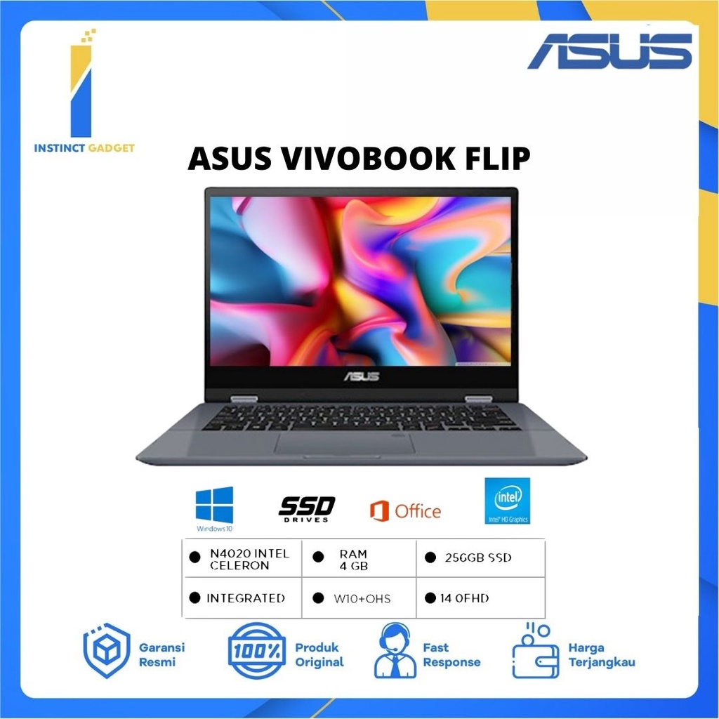 Laptop ASUS VIVOBOOK FLIP TP401MA VIPS422 2IN1 TOUCH
