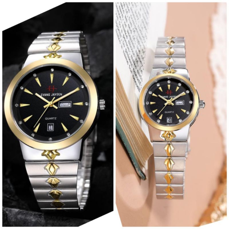 Jam Tangan Couple Evans Jayden Original 5015 Tahan Air Harga Sepasang