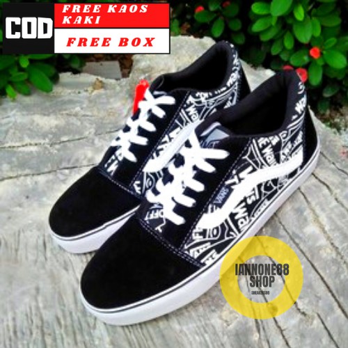 PROMO Sepatu  Vanz Off The Wall Sneakers SK8 Motif Snoopy 