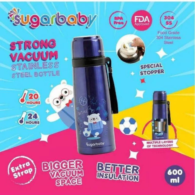 Sugar baby termos strong vacuum stainless steel bottle sugarbaby 600ml