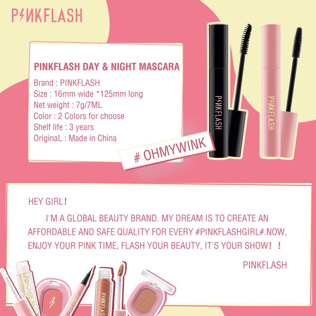 Pinkflash Oilproof Curl Mascara Volume / Long