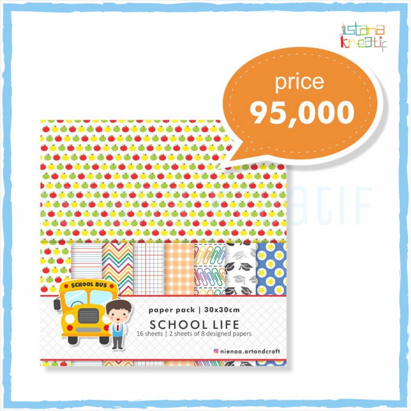 

(16 Lembar ) | 30 x 30 cm | Kertas Scrapbook | Paper Pack | Paper Pad Scrapbook