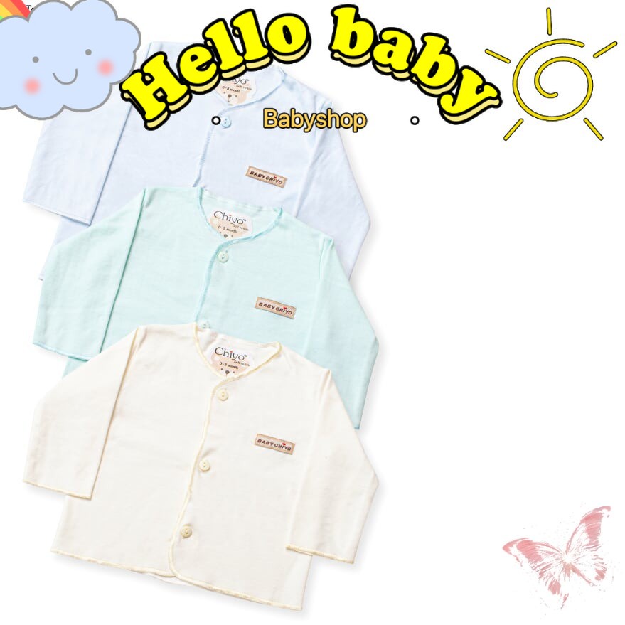 Chiyo Baju Bayi Panjang Polos Warna Newborn Best Quality SNI