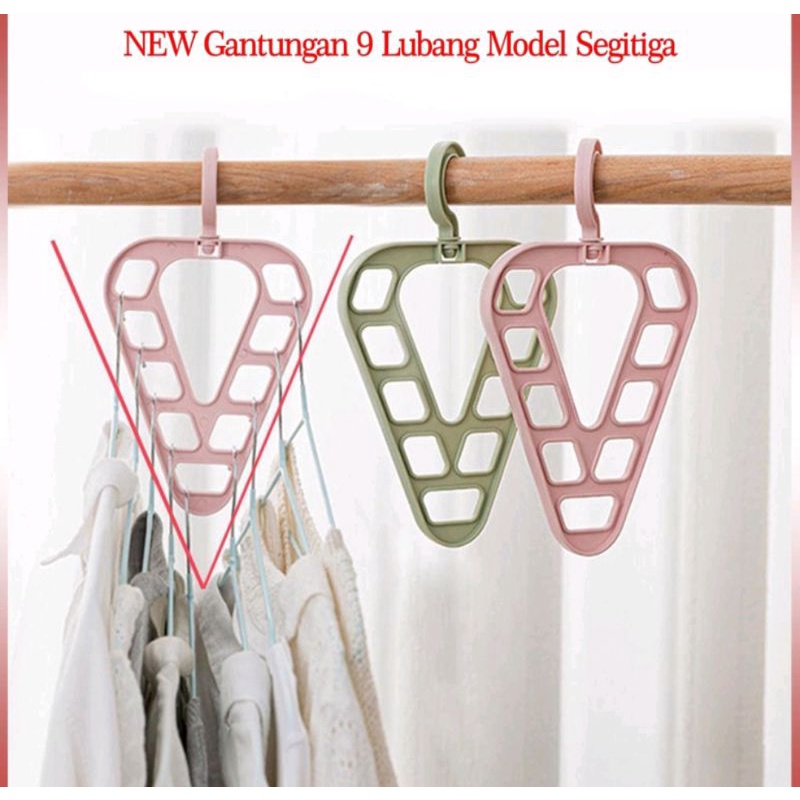 GANTUNGAN MAGIC HANGER 9 IN 1 LOVE / GANTUNGAN BAJU AJAIB 9 LUBANG LOVE / HANGER LEMARI SERBAGUNA