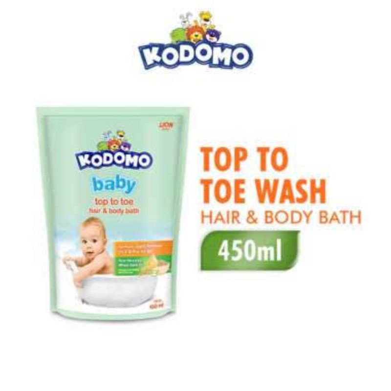 Kodomo Top To Toe Hair &amp; Body Bath 450ml 400ml Pump 200ml - KodomoBodyWash - Body Wash Sabun Shampoo Anak - Shampo Kids