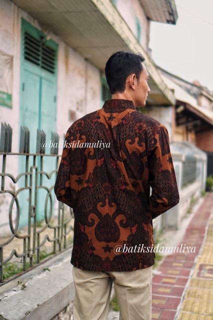 Sidamuliya Batik Kemeja Pria Regular Fit Premium Abistaya Lengan Panjang