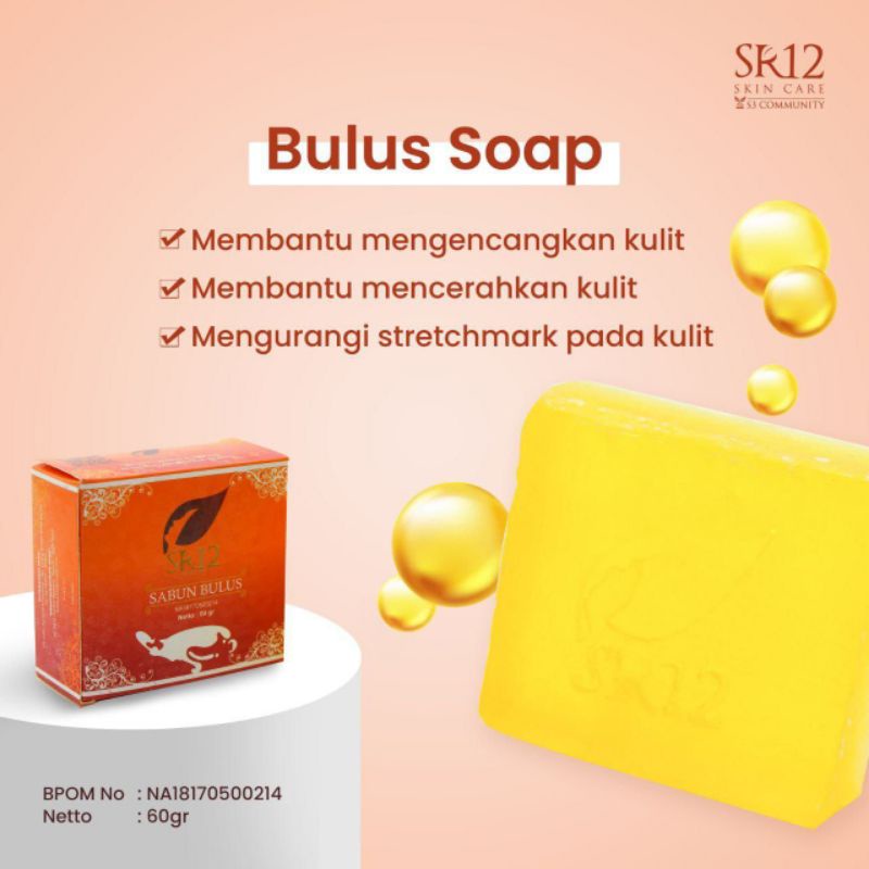 SABUN BULUS SR12 / SABUN BULUS ORIGINAL / HERBAL SOAP BULUS BPOM 60 GRAM