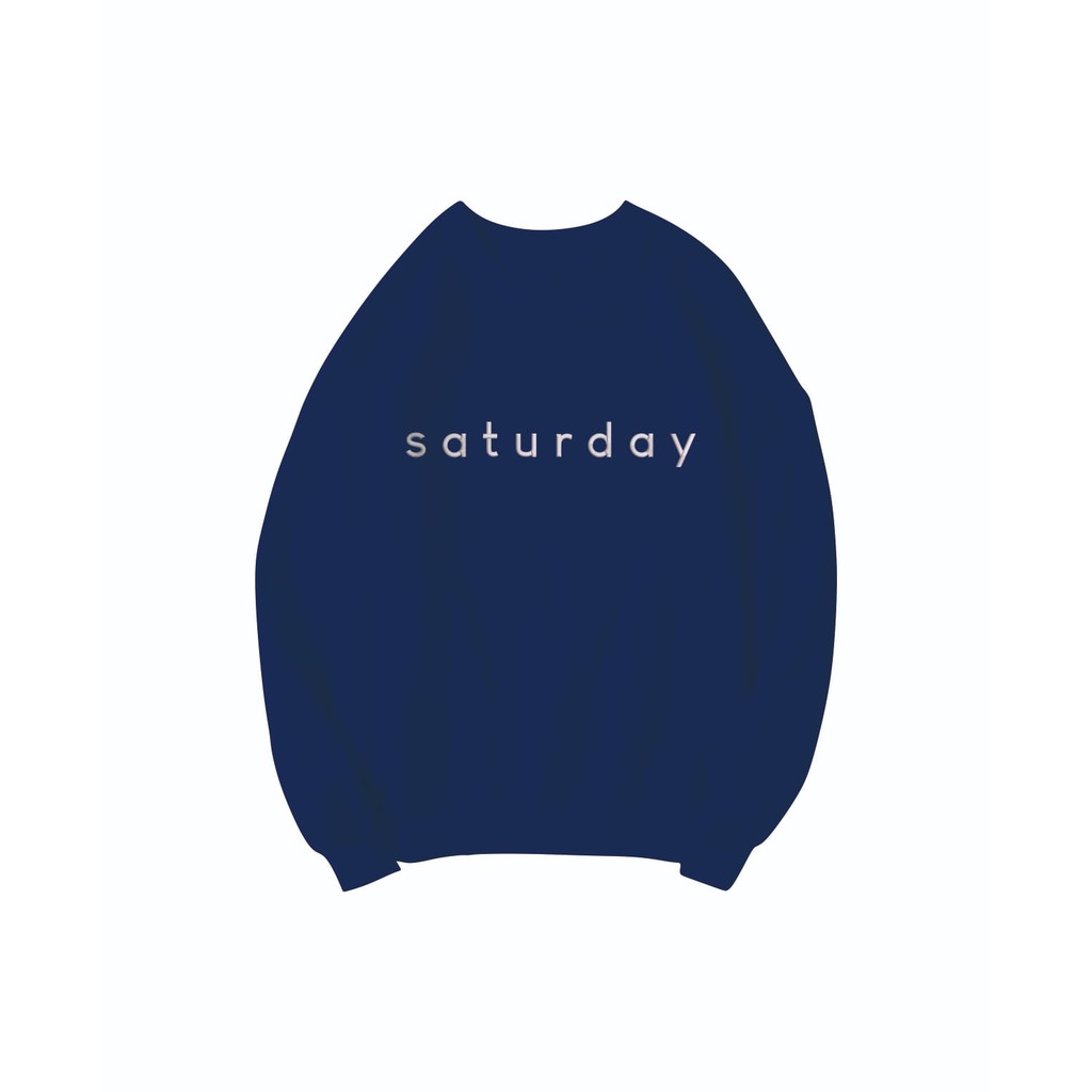 SATURDAY BORDIR SWEATER / SWEATER UNISEX / SWEATER BORDIR