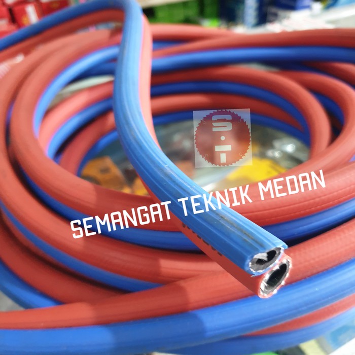 SELANG LAS DOUBLE LAS TWIN WELDING KARET RUBBER HOSE 3/8 X 1/4 TOMECO