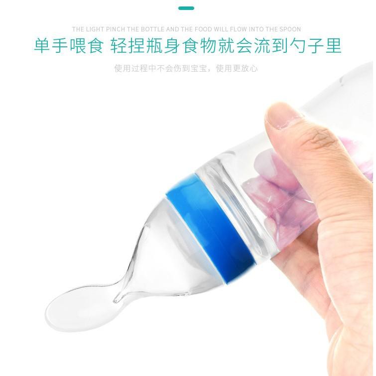 ღ TGB Botol Sendok makan Bayi Susu Baby Silikon sikat biru pink lucu ASI pigeon huki Silicone dot BP