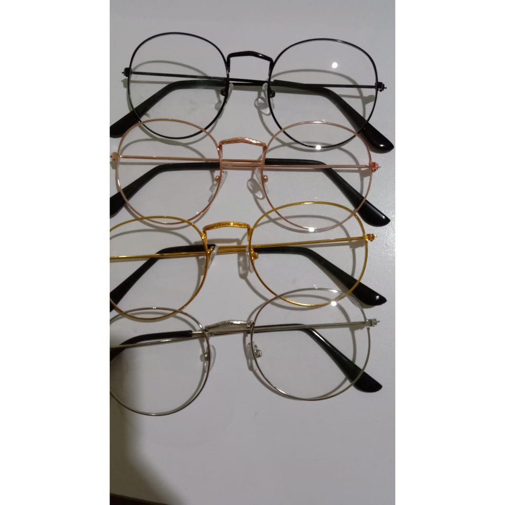 T&amp;Y  Kacamata Wanita Pria KODE 102 Frame Kacamata Model Vinatage Unisex Style Korea Murah