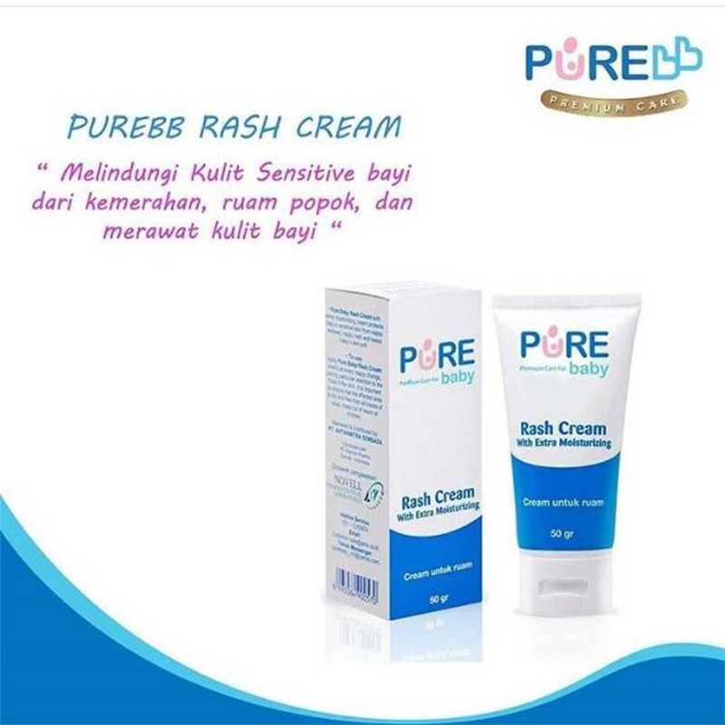 Pure Baby Rash Cream 50gr Baby Cream Krim Lotion Bayi